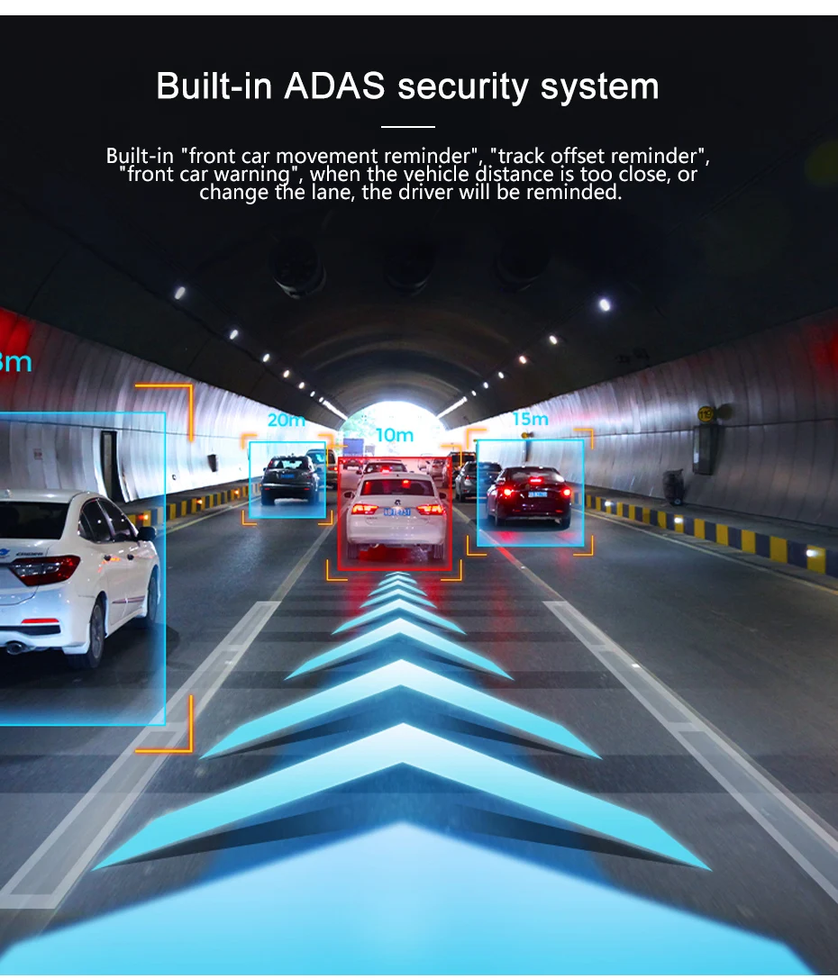  Smart ADAS Mini Car DVR Camera FHD 1080P LDWS Auto Digital Video Night Vision Recorder Dash Cam for