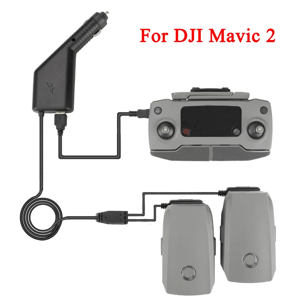 

3 In 1 DJI Mavic 2 Pro Zoom Car Charger Adapter DJI Mavic2 Remote Control/Battery Charging Hub With USB Port