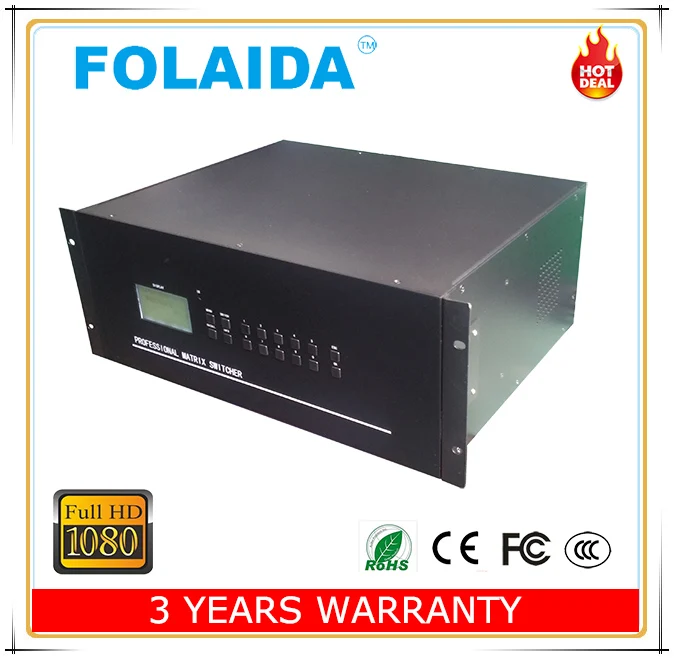 Настоящее приложение функция 2U 4x12 Folaida hdmi Матрица hdmi коммутатор HDCP 1,6 1080 P с пультом дистанционного управления металлическая крышка-06