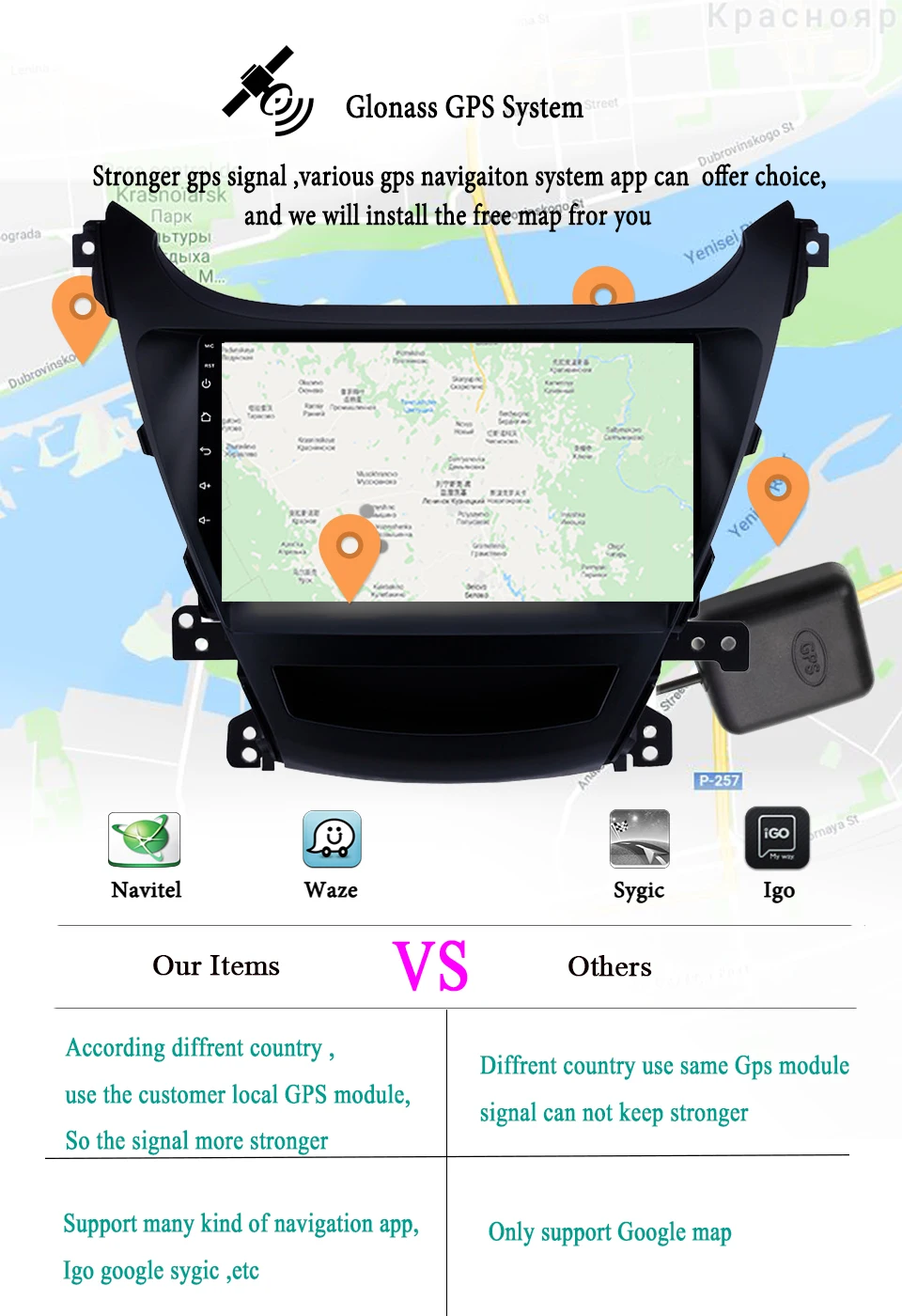 Top Android 9.1 4GB RAM Car DVD player GPS Navigation Headunit For Hyundai Elantra/Avante/I35 2014 2015 radio tape recorder IPS 9