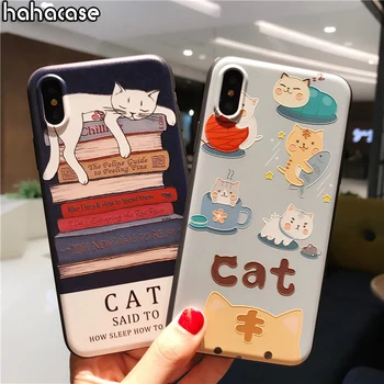 

50pcs 3D Cartoon Kitty Cat Cases Silicone Squeeze Stress Relieve Squishy Soft TPU Cover For iPhone XS Max XR X 8 7 6 6S Plus