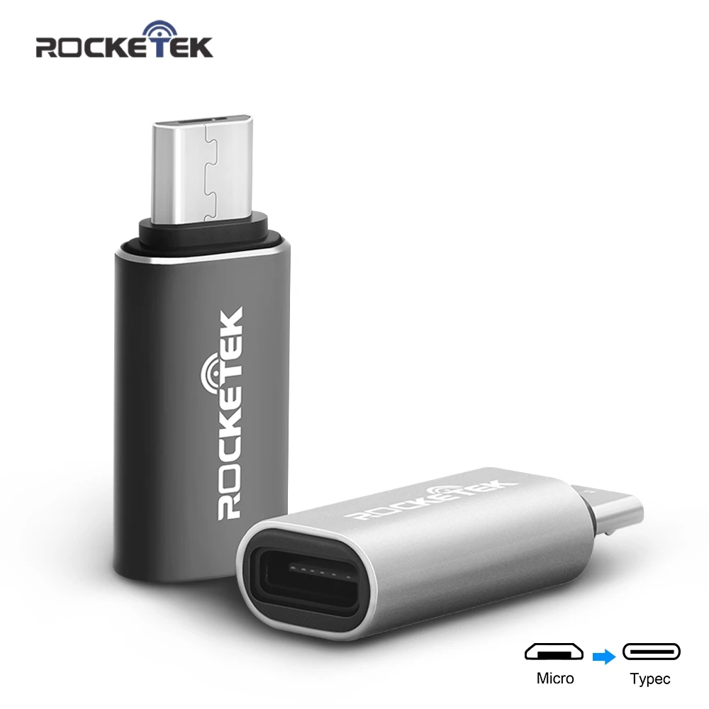 

Rocketek Micro to Type-c USB C adapter charger accessories Data Sync Charging for Samsung Xiaomi LG Android Mobile smart phone