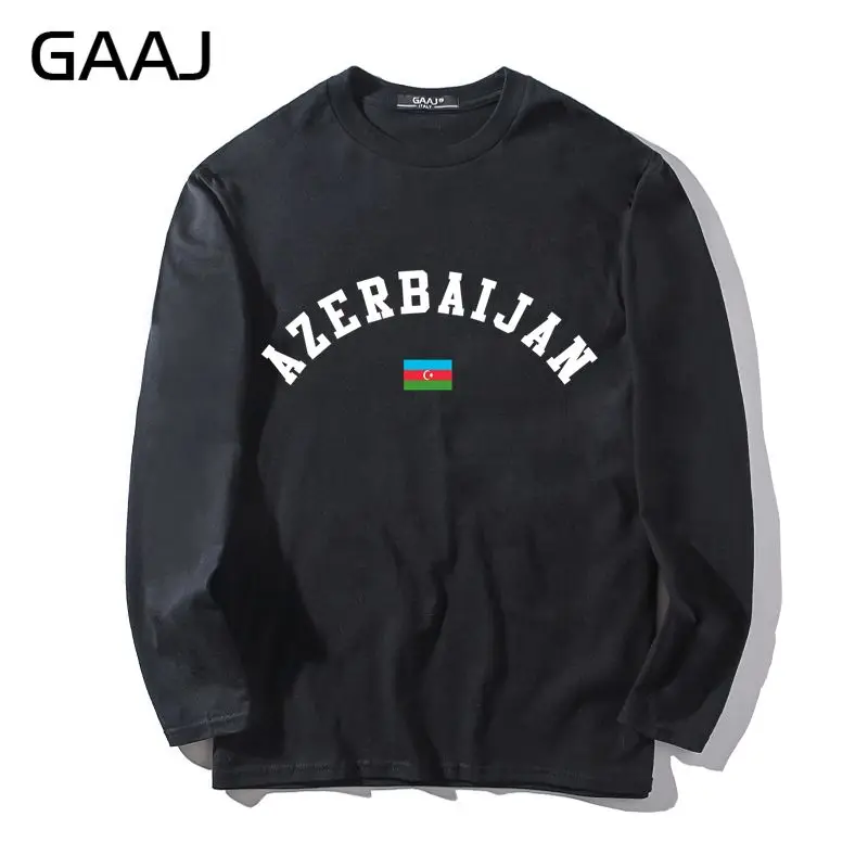 

T Shirt Men Azerbaijan Casual Printed Man & Women Unisex Long Sleeve Central Azerbaycan Tee Homme O Neck Hip Hop O-neck Clothes