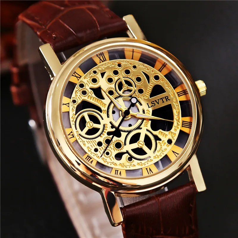 

Vogue double-sided hollowed Korean tide business men watch