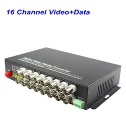 1 пара 16 канальный цифровой видео волоконно-оптический медиа конвертеры удлинитель с 485 данные оптоволоконный аттенюатор до 20 км для