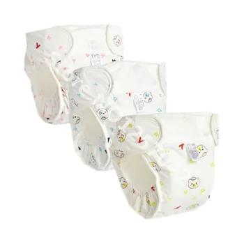 

3Pcs Washable Cloth Nappy Baby Diaper Reusable Cotton Baby Nappy Pocket Cloth Diapers Cover Waterproof Nappy Changing
