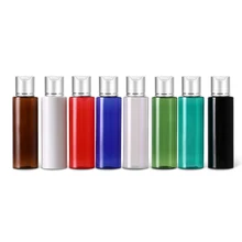 50 шт. 100 мл 120 мл 150 мл пустые пластиковые бутылки для лосьона Серебро Алюминий верхняя крышка диска жидкое мыло путешествия размер средства по уходу спа контейнер шампунь