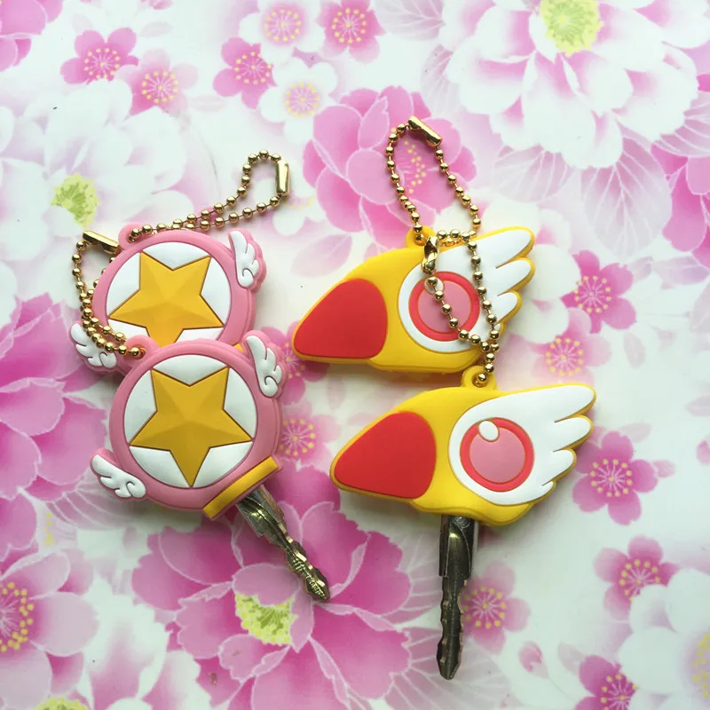 Японское аниме Kinomoto Cardcaptor Sakura чехол для ключей Kawaii Мультяшные брелки силиконовые