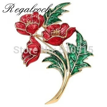 

Regalrock Hot Fashion Buckley Poppy Brooch