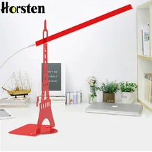 Horsten модный дизайн Эйфелева башня светодиодный настольный светильник сенсорный диммер зарядка через usb лампа для чтения современная настольная лампа Студенческая лампа для чтения