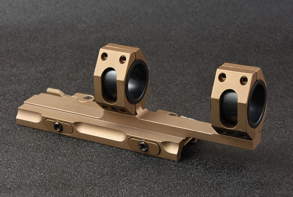 

QD Auto Quick Release Detach for 20mm Picatinny Rail Rifle Square Stop Pin Scope Mount 30mm 25mm Rings TAN M2830