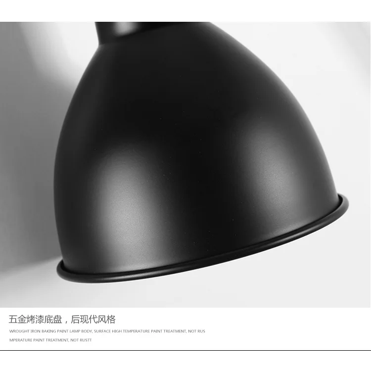 Европейский художественный Декор светодиодный настенный прикроватный светильник Белый Черный Регулируемая настенная лампа с длинным кронштейном