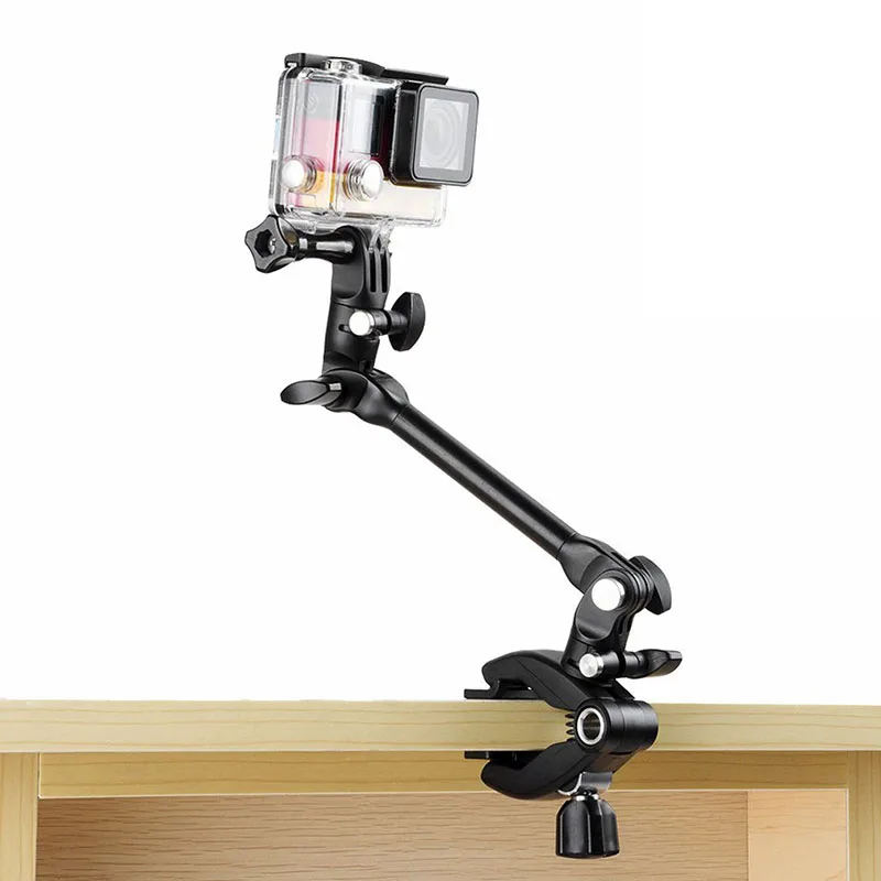 Guitar Drum Clips 360 Rotate Monopod Music Mount Camera Grip Clamp Extension Arm Tripod for GoPro HERO 4 3+ Xiaoyi SJCAM (3)
