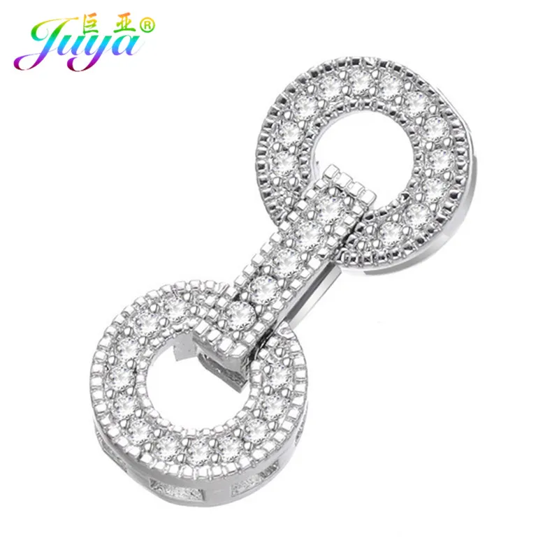 

22*10mm platinum and gold plated two circle shape zircon pendant