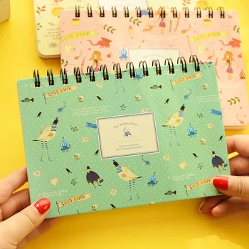 

The Willow Story Planner Book Blooming Flower Cartoon Design Coil Spiral Week Plan Agenda Diary Notebook School Supplies A6858