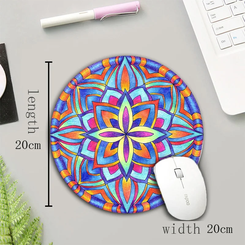 KULIAI New Round Mouse Pad Rubber Non-slip Washable Durable Portable Desktop Computer Pc Mousepad DIY Game Gaming Player Mat KULIAI New Round Mouse Pad Rubber Non-slip Washable Durable Portable Desktop Computer Pc Mousepad DIY Game Gaming Player Mat