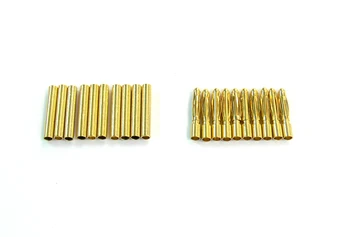 

100PCS 3.5MM Gold plated Connector Banana Plug male&female connector for RC BEC esc motor lipo battery Free Shipping with track