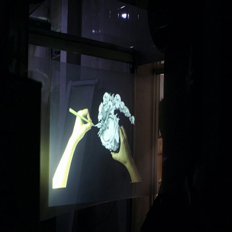 

Free Shipping 35inch 16:9 ratio 44x78cm Transparent Holographic Rear Projection Film