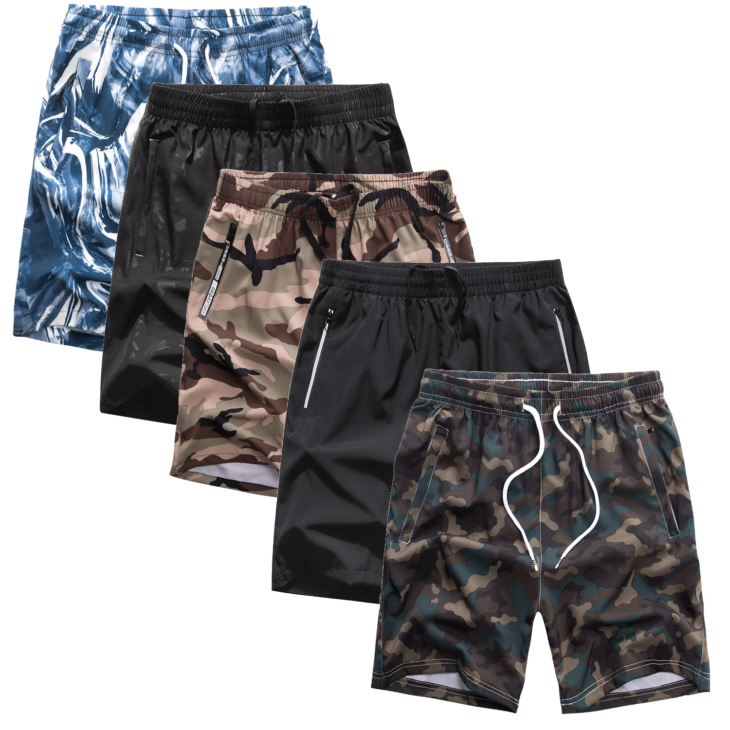

5PCS 8XL Shorts camo Boardshorts camouflage Shorts For Men Plus Size Swimwear Mens Trunks camo Bermuda Beach wear Swimsuit 1784
