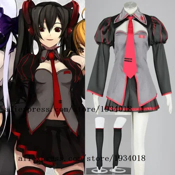 

High Quality Japanese Anime Vocaloid Miku Zatsune Cosplay Halloween Costumes Made