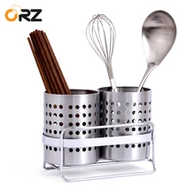 ORZ Kitchen Tableware Shelving Holder Cutlery Storage Drain Rack Shovel Spoon Bucket Knife Fork Storage Basket Kitchen Organizer