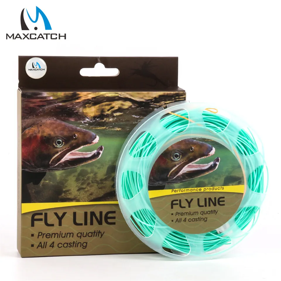 

Nymph WF2F-6F Weight Forward Fly fishing line with Welded Loops 90FT 3# Pale Green-Orange Fly Line