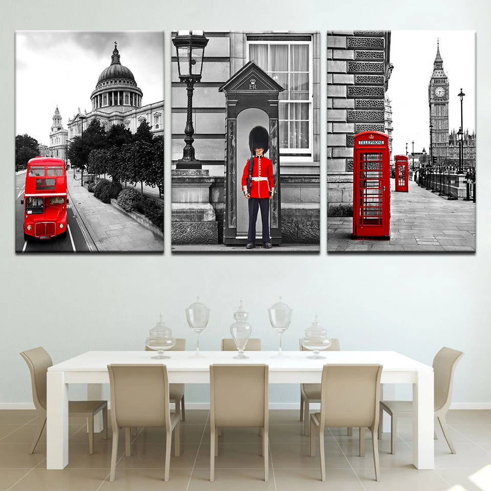 Buckingham Palace 3 panel HD Print Nordic modern Modular Wall posters Canvas Art painting For home living room decor | Дом и сад
