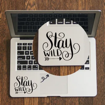 

STAY WILD Curlycue Quote Decal Laptop Trackpad Sticker for Apple Macbook Pro Air Retina 11 12 13 14 15 17 inch Vinyl Mac Book