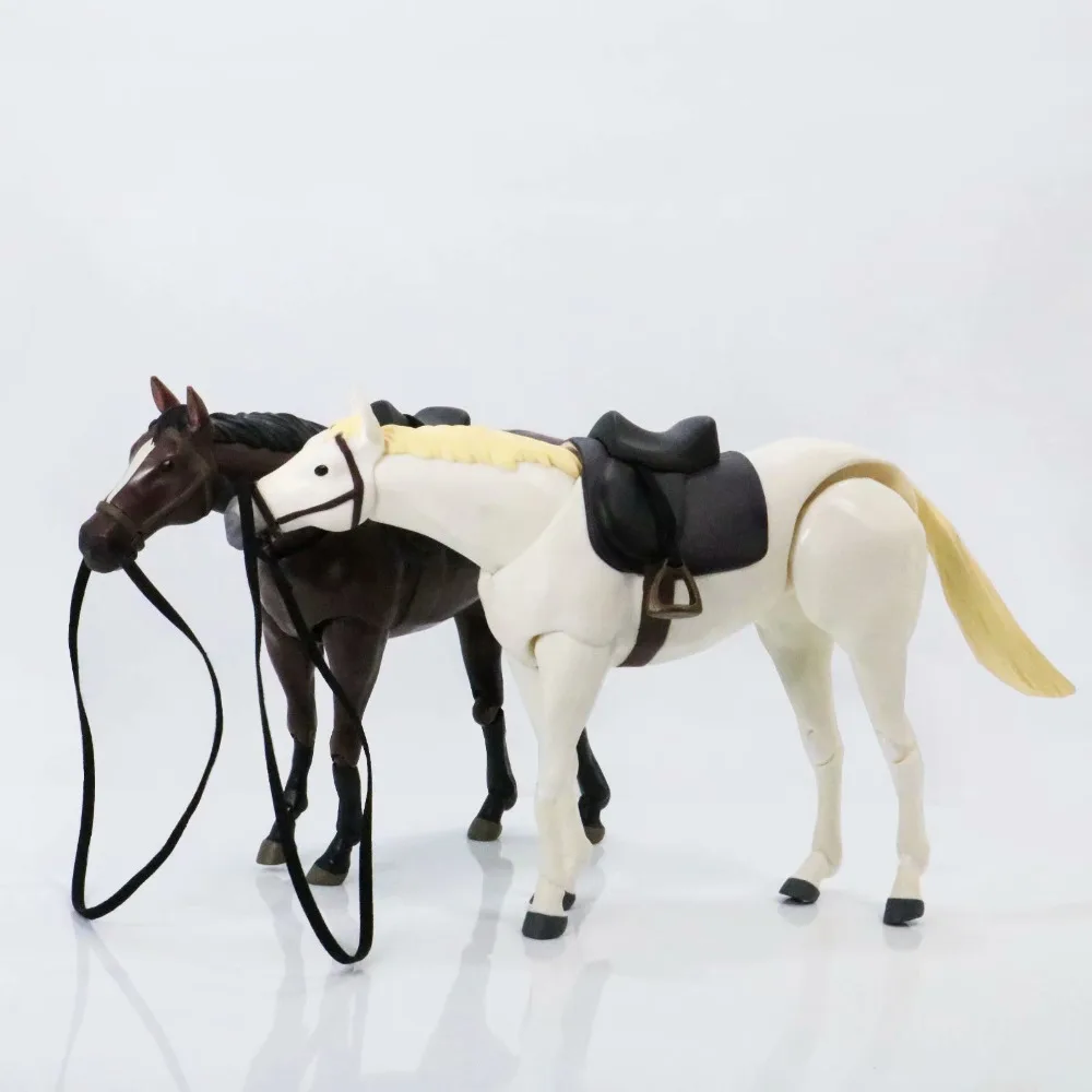

2pcs Figma 246a Horse Black 246b Horse White Animals Model Action Figure Toys Best for Kids 15cm