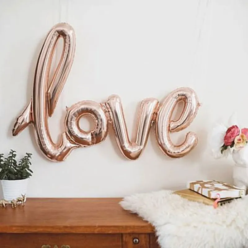 1 шт. с большими буквами сиамские воздушные шары из фольги love Юбилей свадебные для