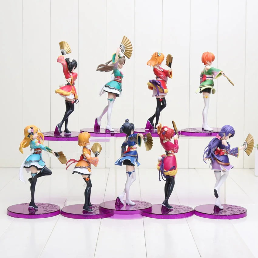 anime 17cm Love live action figure fate zero MINAMI KOTORI SONODA UMI HOSHIZORA RIN TOJO NOZOMI KIMINO PVC collection toy