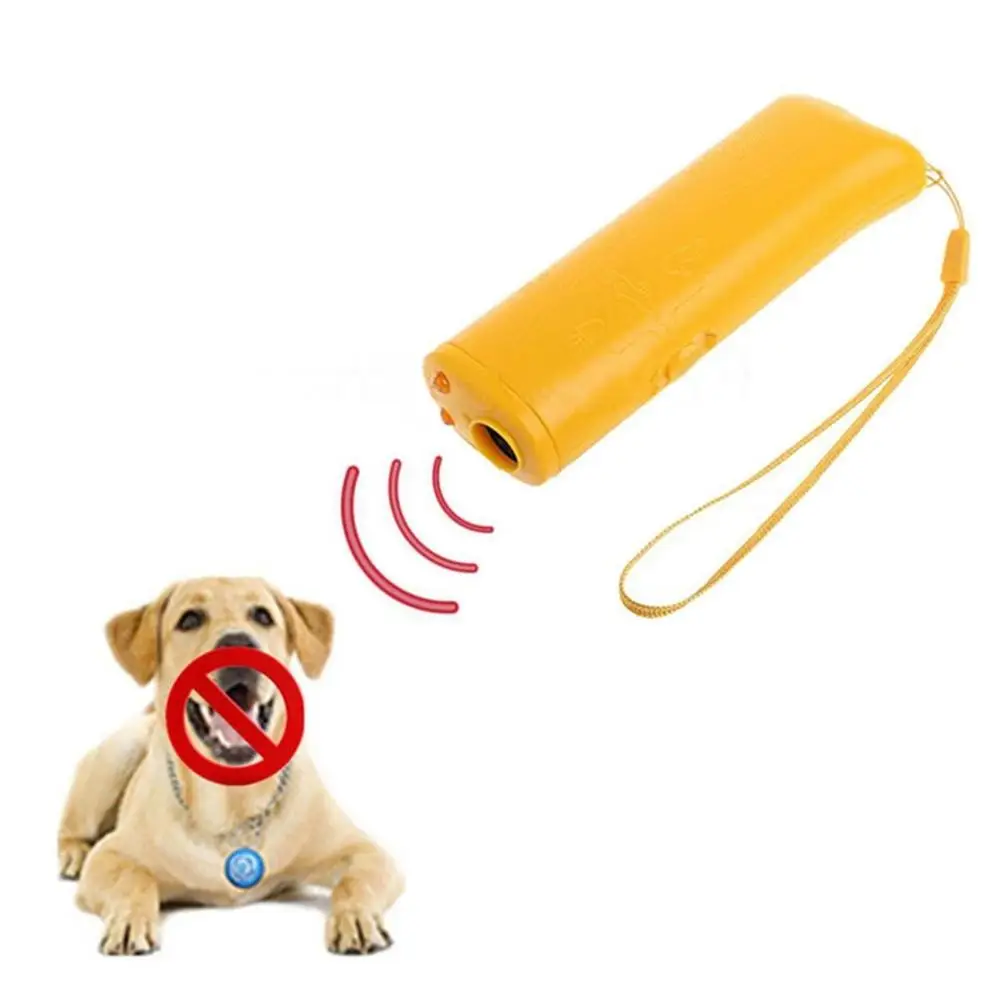 

Ultrasound Pet Dog Repeller Anti Barking Stop Bark Training Device Trainer LED Ultrasonic 3 in 1 Anti-barking Ultrasonic Device