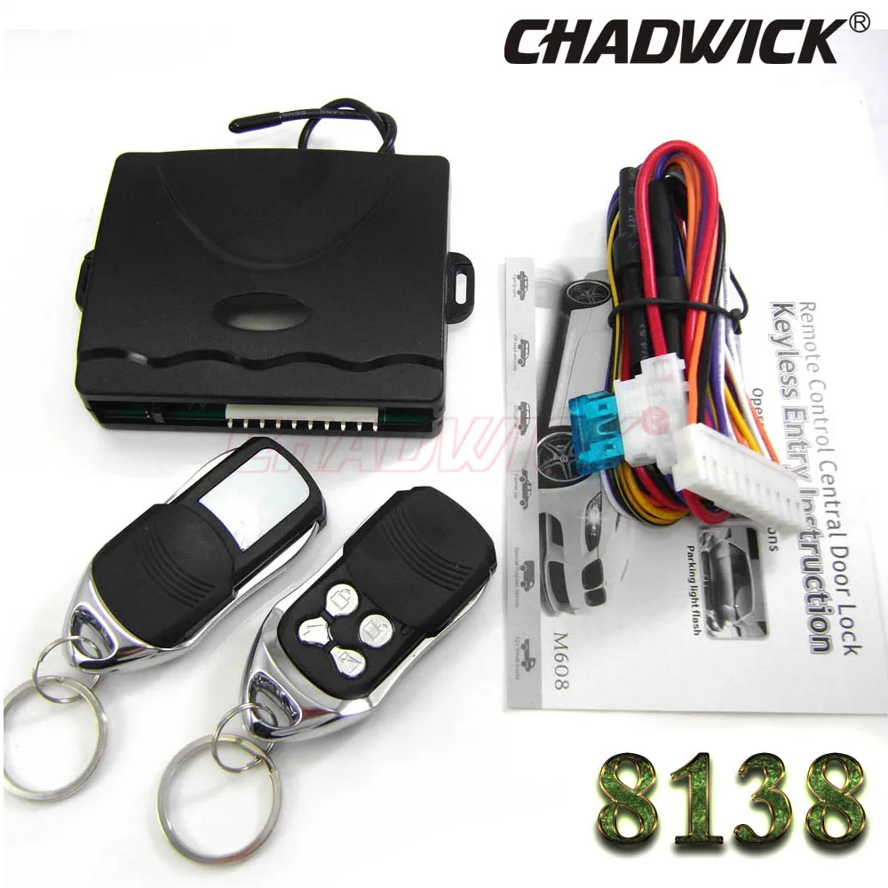 

433.92MHz Universal Car Vehicle Remote Central Kit Door Lock Unlock Keyless Entry System Car accessories styling CHADWICK 8138