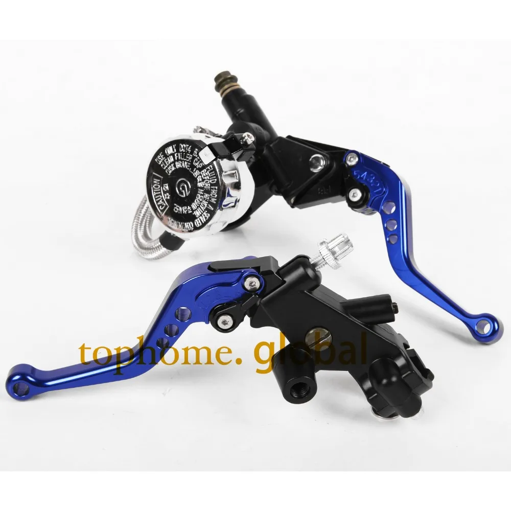 Front Brake Master Cylinder&Clutch Brake Levers 7/8"with Adjustable Fluid Reservoir For Yamaha