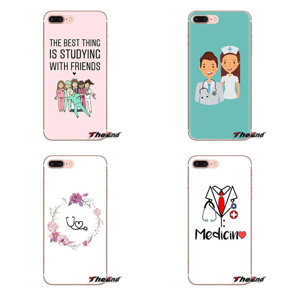 

For Huawei G7 G8 P7 P8 P9 P10 P20 P30 Lite Mini Pro P Smart Plus 2017 2018 2019 Cartoon Medicine Nurse Soft Transparent Bag Case