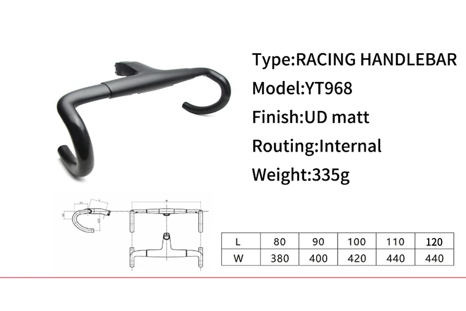 ULLICYC новая Аэро Интегрированный руль велосипеда дороги T800 UD углеродное 380/400/420/440mm-80/90/100/110/120 мм YT968