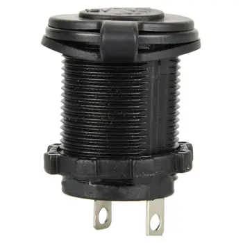 

Hot Selling Black Waterproof 12v Accessory Power Socket Car Motorcycle Cigarette Lighter Plug Easy To Install
