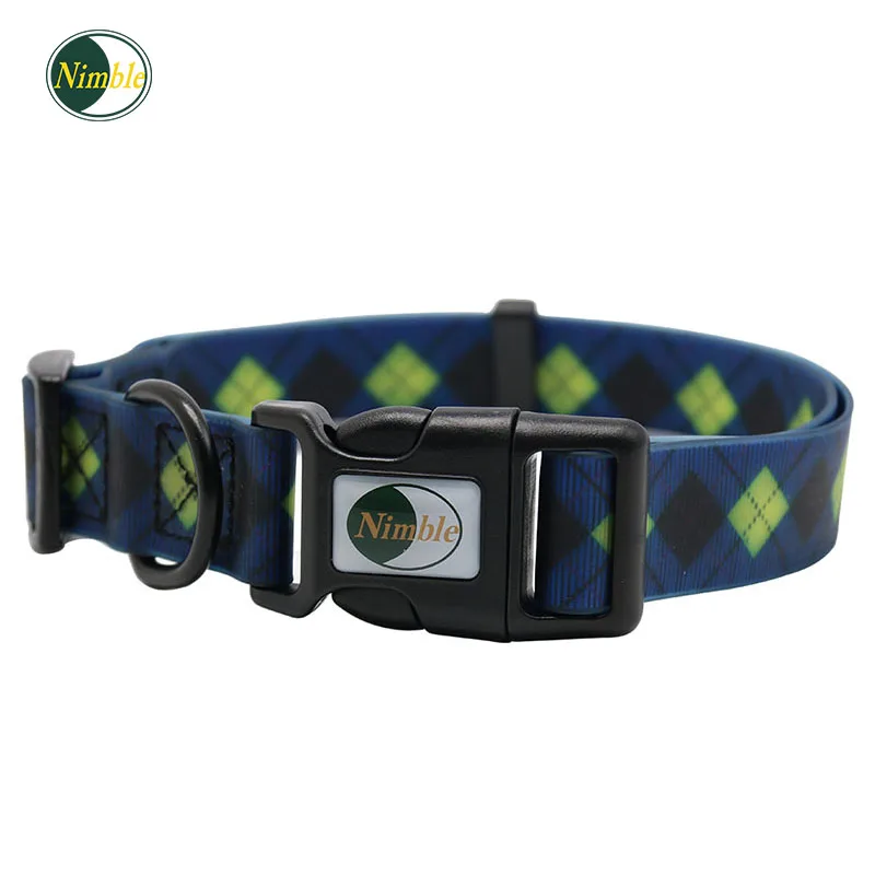 

NIMBLE Dog Collars Print Adjustable PVC Puppy Necklace Dogs Neck Collar Durable For Small Medium Large Dogs Collar Perro