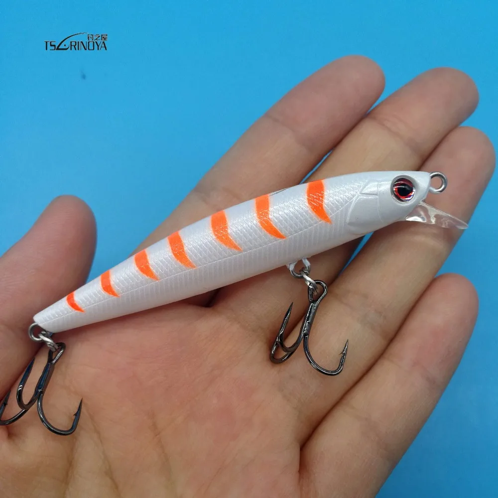 

TSURINOYA 4PCS/LOT Floating minnow fishing lure 6g/8cm 9colors Depth 0-0.8m 3D eyes BASS hard lure fishing tackle