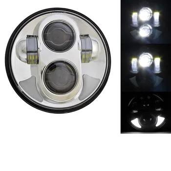 

Motorcycle accessories Chrome 5-3/4" Round Angel Eye LED Headlight 5.75 inch Headlamp For Sporster 1200 883