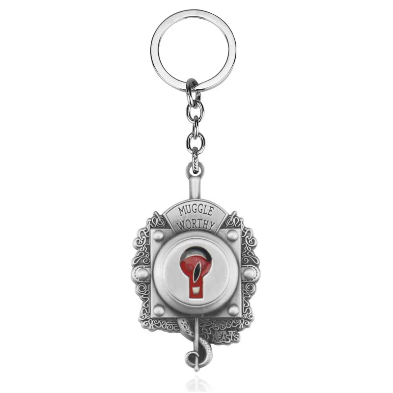

11 Types fantastic beasts and where to find them keychain MUGGLE WORTHY STUPEFY alloy pendent charm keyring high quality gift