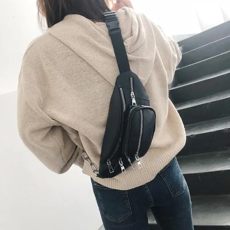 Для женщин Поясные Сумки из искусственной кожи универсальный Fanny Packs Crossbody плечо путешествия нагрудный ремень сумки