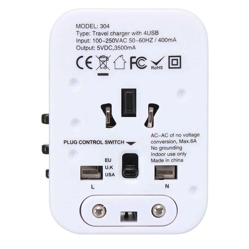 LEORY 4 USB порт AU US UK EU вилка все в одном мире Путешествия AC мощность Международный разъем зарядное устройство, адаптер Универсальный