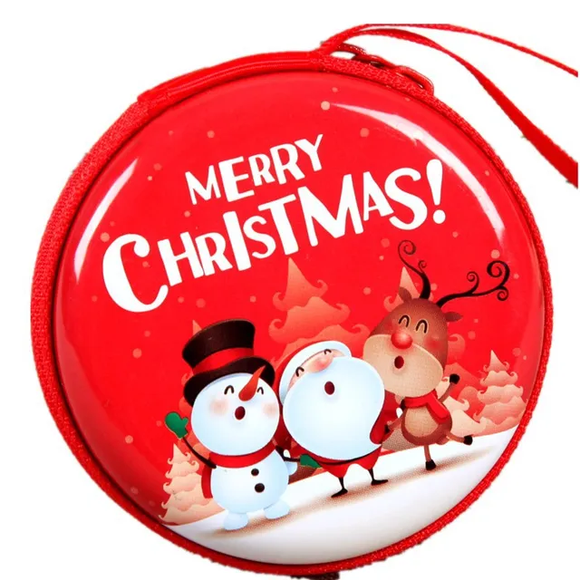 AMAWILL 2018 New Creative Tinplate Christmas trees Santa Claus Round Wallets Pendants Merry Christmas Gifts Children’s Toys 7D