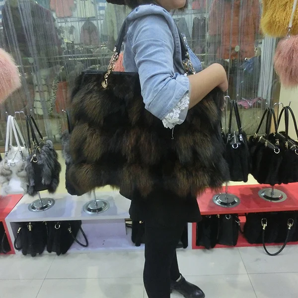 Модная женская сумка на плечо из лисьего меха натурального лисы|bag fur|bag fbag fashion |