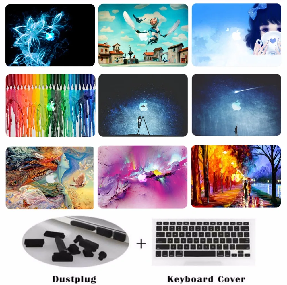 New Laptop Case Tablet Hard Shell Keyboard Cover Skin Dust Plugs Set For 11 12 13
