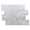 3D White Grey Marble Mosaic Peel and Stick Wall Tile Self Adhesive Backsplash Kitchen Bathroom Home Wall Decal Sticker Vinyl ► Photo 2/6