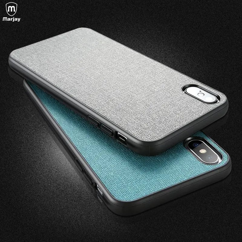 

Crouch phone case For iphone Xs Max XR Xs Cloth Texture case Soft silicon Cover for iphone 7 8 6 6s Plus 10 5 5s X Funda Coque