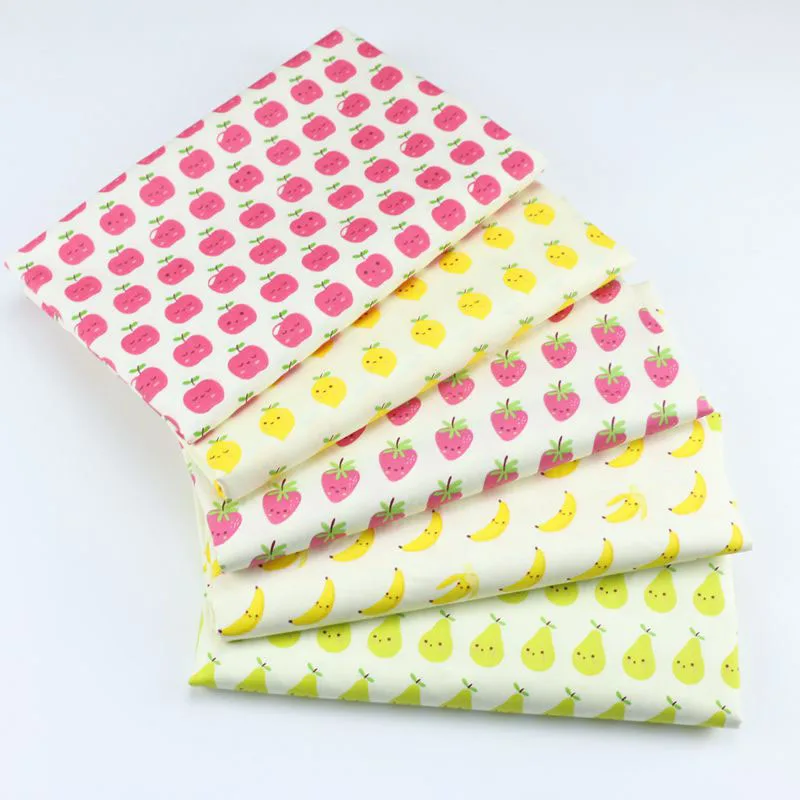 SMTA 50*160 см рукоделие тканевые салфетки трикотажные для шитья кэш тканевый измеритель ткани цветы Яблоко, лимон D30
