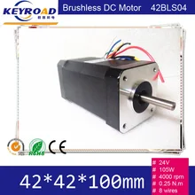 Low Noise and Temperature 24V 105W 4000rpm 42mm Square brushless DC Motor 42BLDC Hall Motor